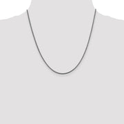 14K White Gold 1.4mm Franco with Lobster Clasp Chain