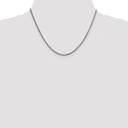 14K White Gold 1.5mm Franco with Lobster Clasp Chain