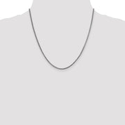 14K White Gold 1.5mm Franco with Lobster Clasp Chain