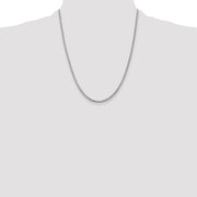 14K White Gold 2mm Franco with Lobster Clasp Chain