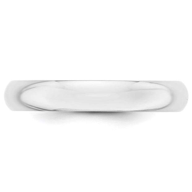 14k White Gold 4mm Half-Round Wedding Band