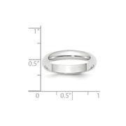 14k White Gold 4mm Half-Round Wedding Band