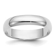 14k White Gold 4mm Half-Round Wedding Band