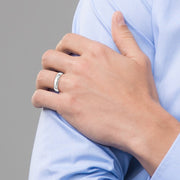14k White Gold 5mm Lightweight Half Round Wedding Band