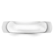 14k White Gold 5mm Lightweight Half Round Wedding Band
