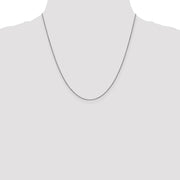14K White Gold .9mm Box with Lobster Clasp Chain