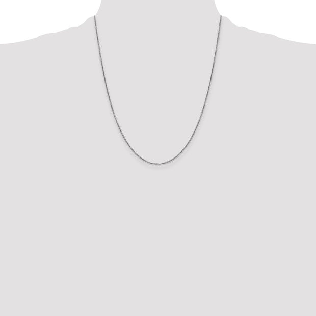 14K White Gold .9mm Box with Lobster Clasp Chain