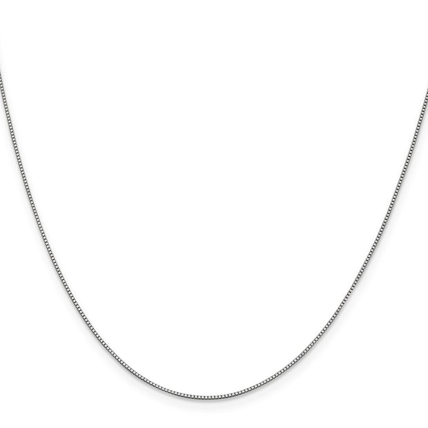 14K White Gold .7mm Box with Lobster Clasp Chain