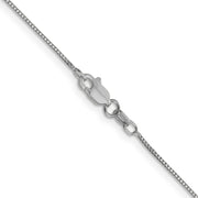 14K White Gold .7mm Box with Lobster Clasp Chain