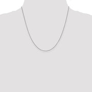 14K White Gold .7mm Box with Lobster Clasp Chain