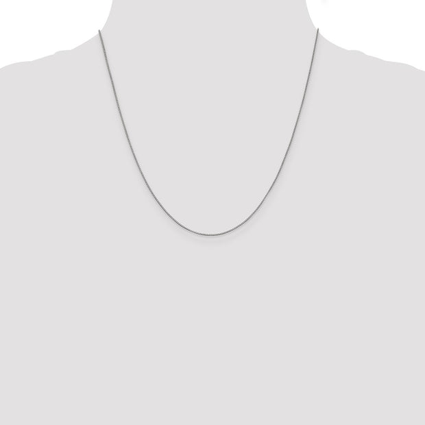 14K White Gold .7mm Box with Lobster Clasp Chain