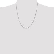 14K White Gold .7mm Box with Lobster Clasp Chain