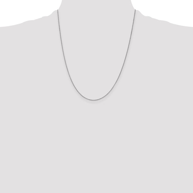 14K White Gold .7mm Box with Lobster Clasp Chain