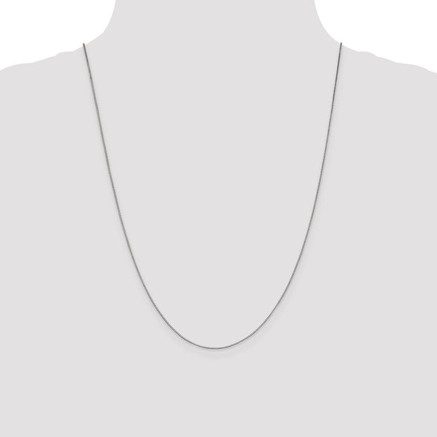 14K White Gold .7mm Box with Lobster Clasp Chain