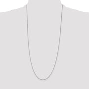 14K White Gold .7mm Box with Lobster Clasp Chain