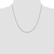 14K White Gold .95mm Box with Lobster Clasp Chain