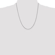 14K White Gold 1mm Box with Lobster Clasp Chain