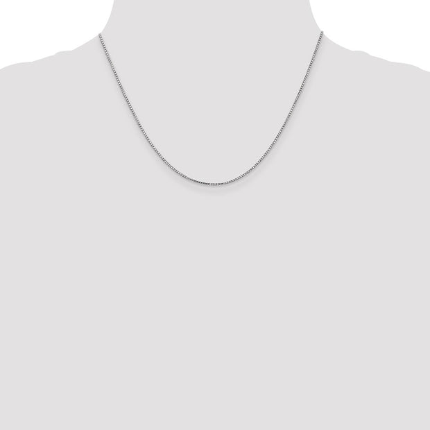 14K White Gold 1.1mm Box with Lobster Clasp Chain