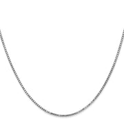 14K White Gold 1.4mm Box with Lobster Clasp Chain
