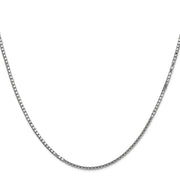 14K White Gold 1.5mm Box with Lobster Clasp Chain