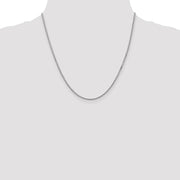 14K White Gold 1.5mm Box with Lobster Clasp Chain