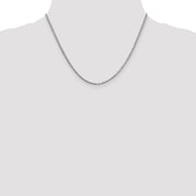 14K White Gold 1.9mm Box with Lobster Clasp Chain