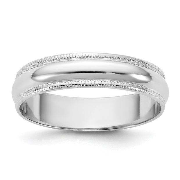 14KW 4.5mm LTW Milgrain Half Round Band
