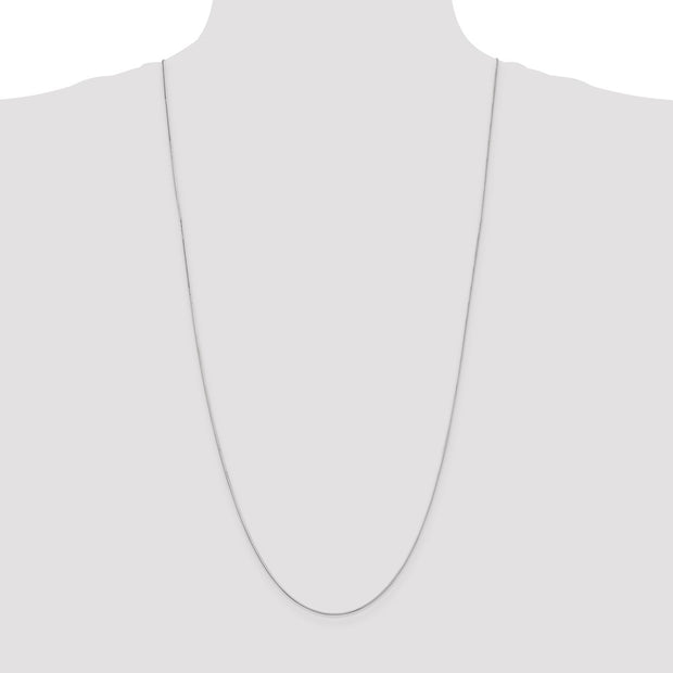 14K White Gold .6mm Octagonal Snake with Lobster Clasp Chain
