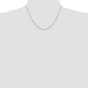 14K White Gold 1mm Octagonal Snake with Lobster Clasp Chain