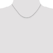 14K White Gold 1mm Octagonal Snake with Lobster Clasp Chain