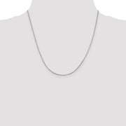 14K White Gold 1mm Octagonal Snake with Lobster Clasp Chain