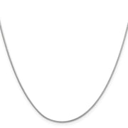 14K White Gold .9mm Round Snake with Lobster Clasp Chain