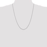 14K White Gold 1.1mm Round Snake with Lobster Clasp Chain