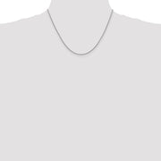 14K White Gold 1.4mm Round Snake Lobster Clasp Chain
