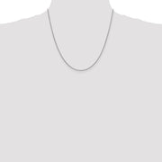 14K White Gold 1.4mm Round Snake Lobster Clasp Chain