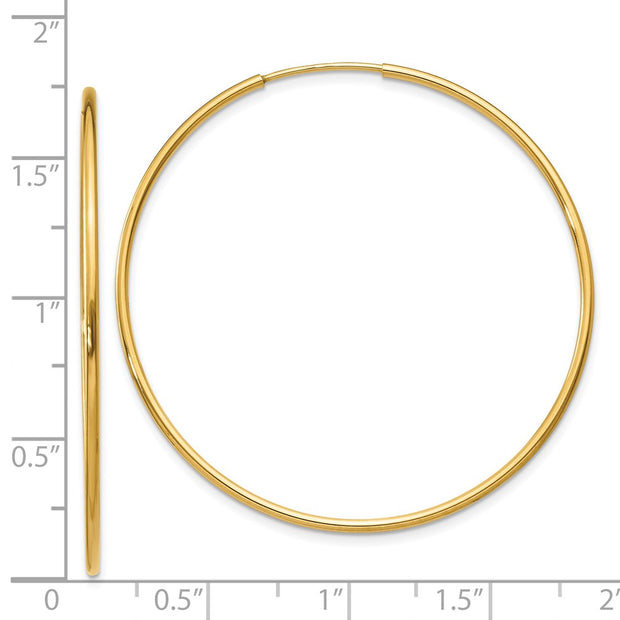 14k 1.25mm Endless Hoop Earring