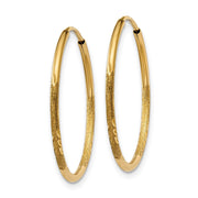 14k 1.25mm Diamond-cut Endless Hoop Earring