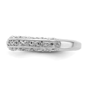 14k White Gold 3mm Filigree Wedding Band
