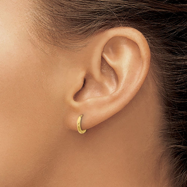 14K Hinged Hoop Earrings