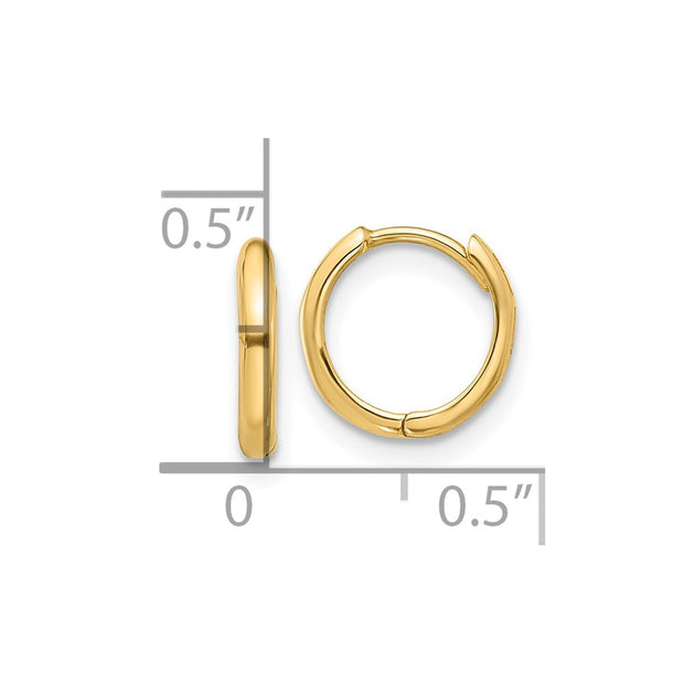 14K Hinged Hoop Earrings